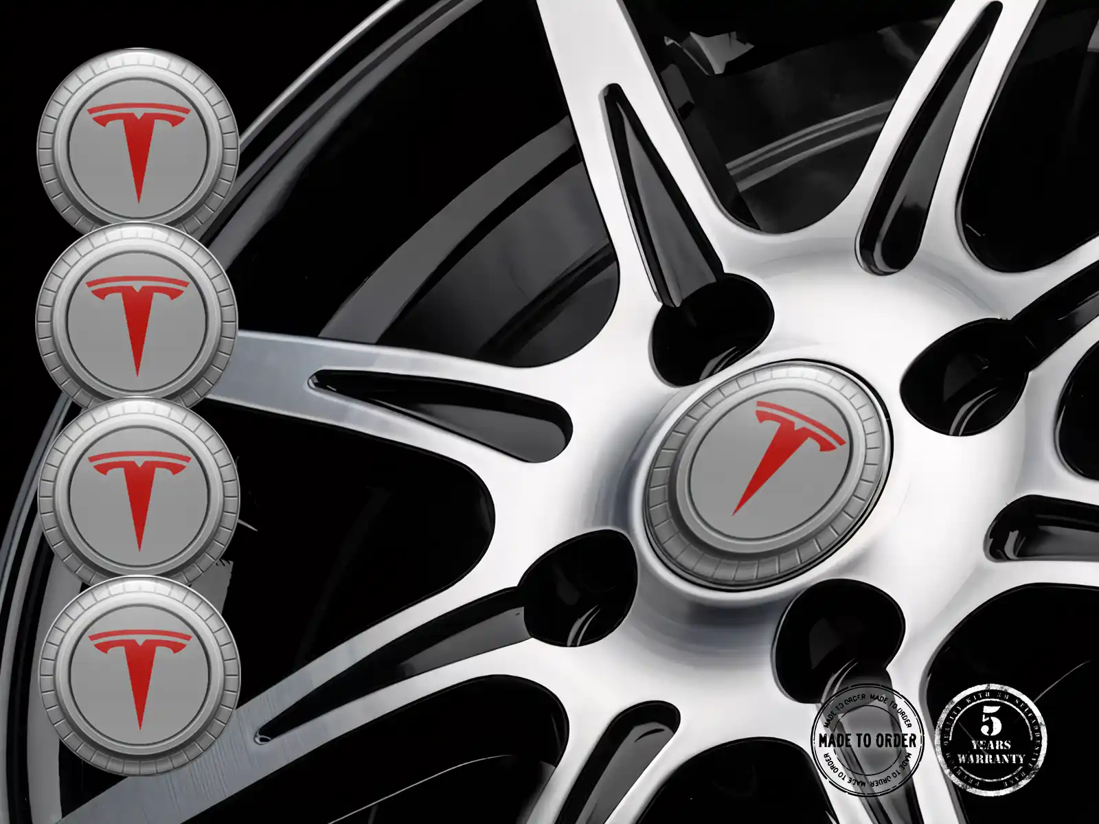 Tesla Individuelle Dome Aufkleber Premium Radlabels